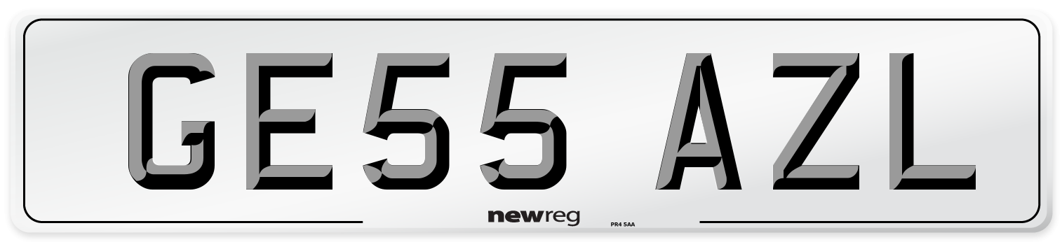 GE55 AZL Number Plate from New Reg